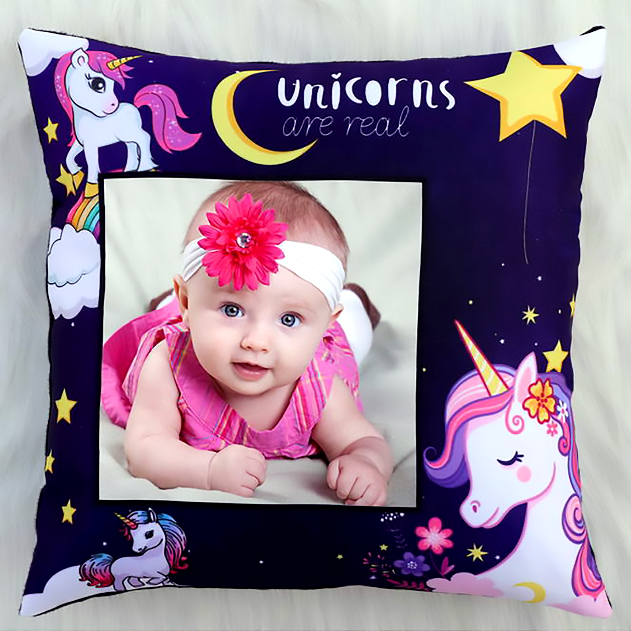 Blue Unicorn Cushion – Sky Gift