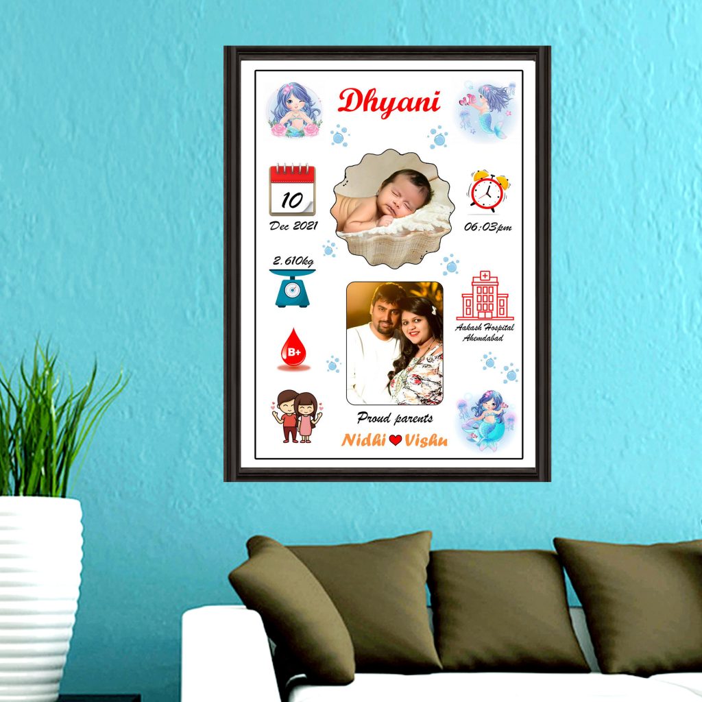 Customized Family Baby Frame – Sky Gift