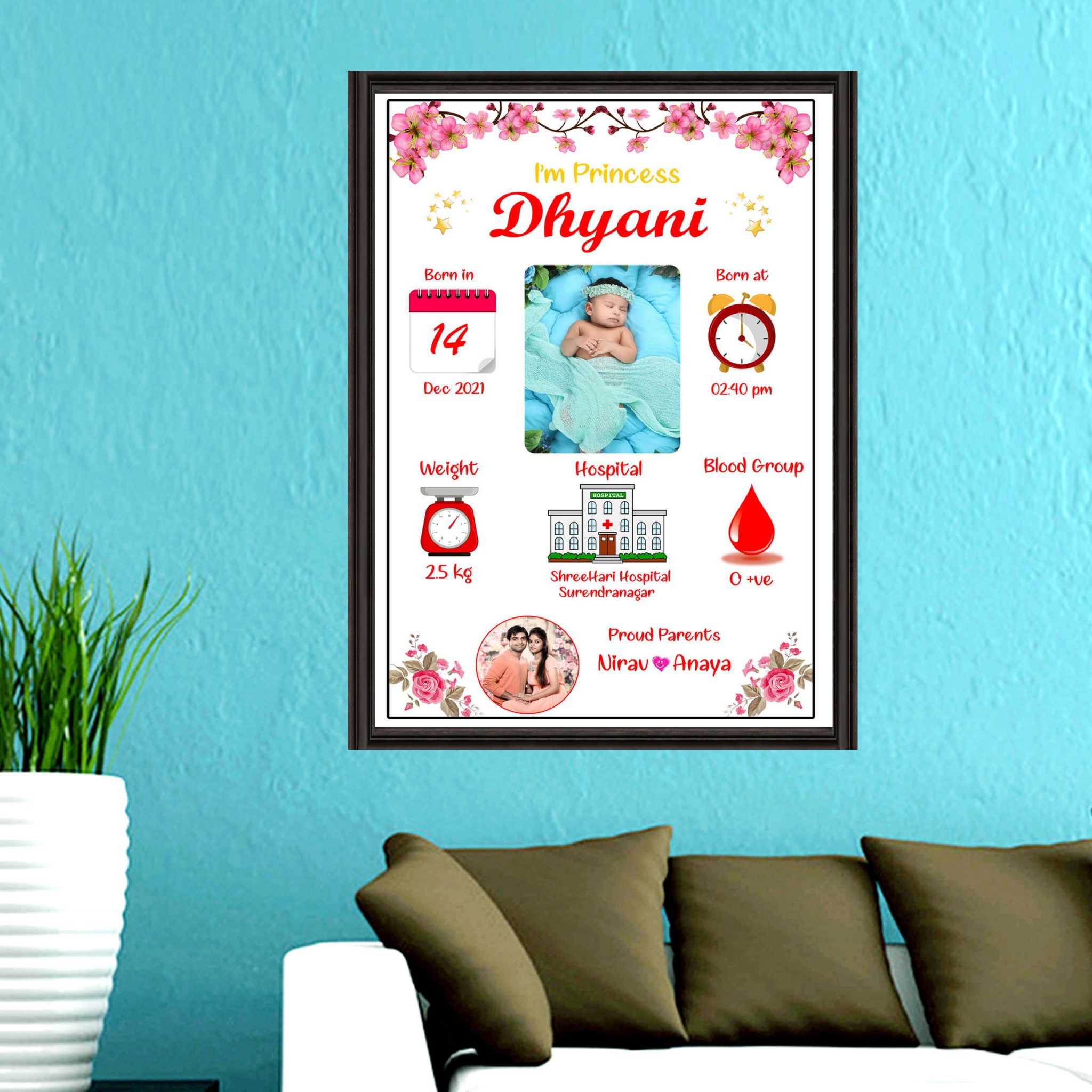 Cute Girl Born time memories – Sky Gift