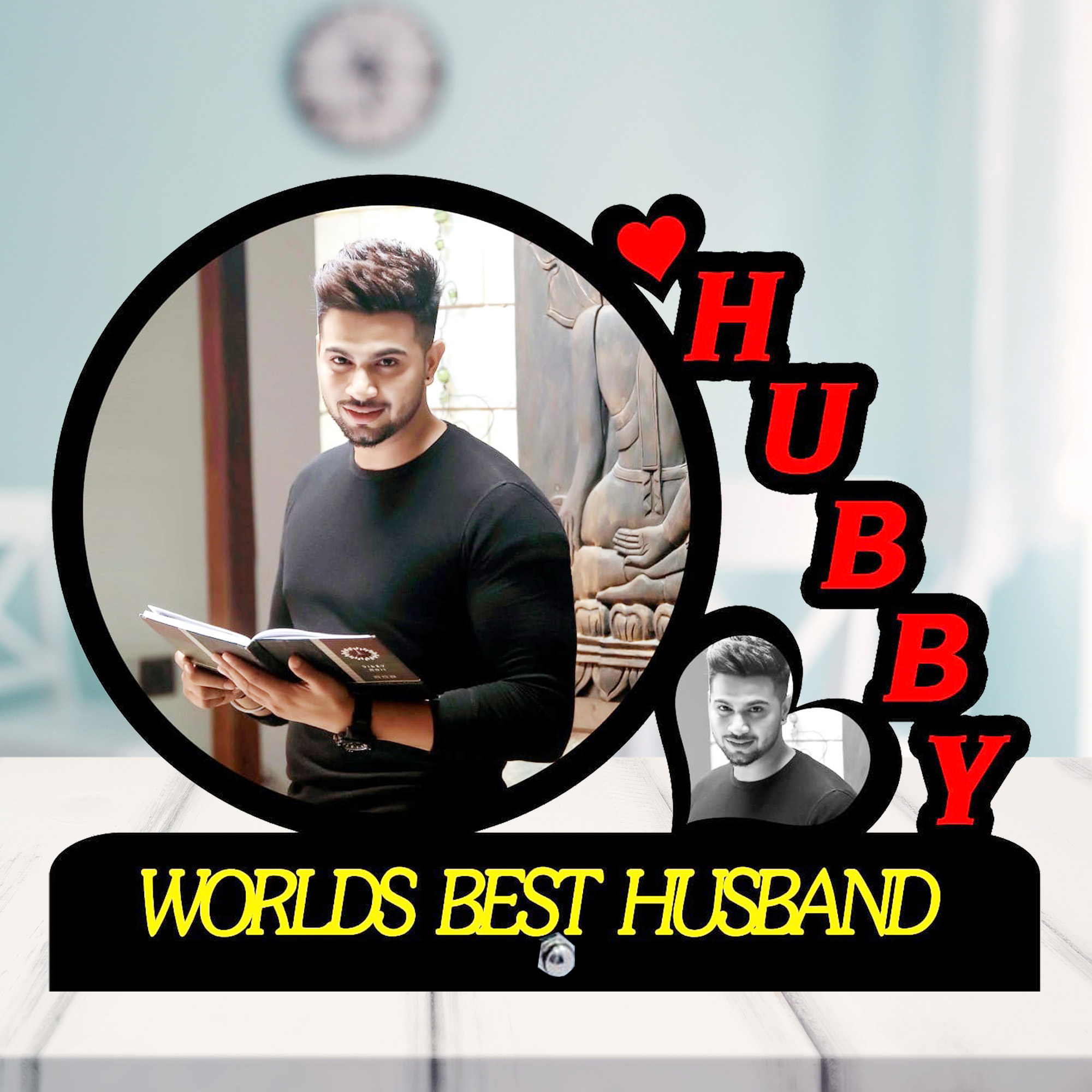 World Best Hubby Wood Cut – Sky Gift